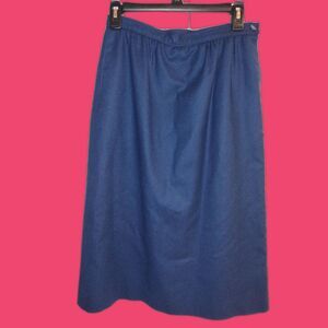 Vintage Pendleton 70s or 80s 100% Virgin Wool Size 10 Navy Pencil Skirt